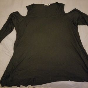 Black cold shoulder top.